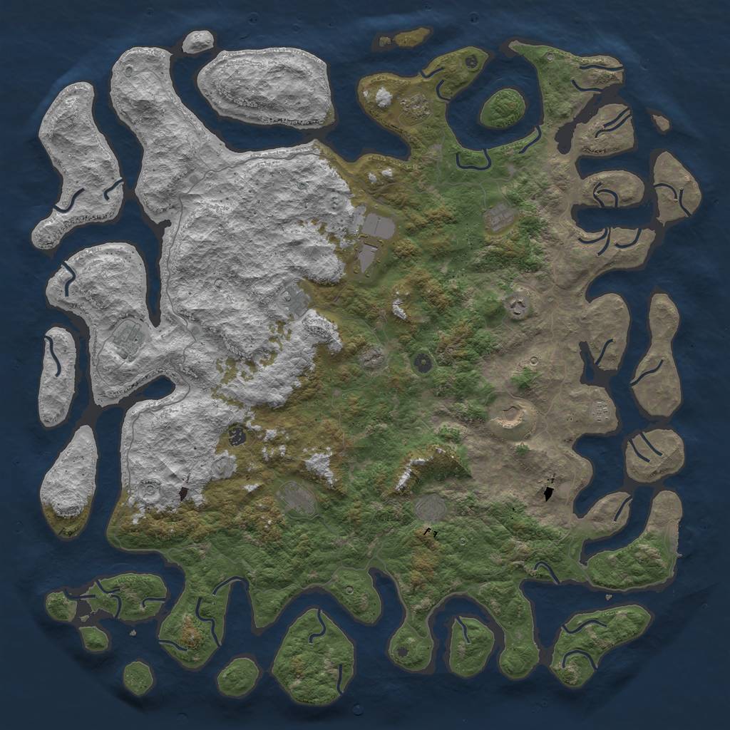 Rust Map: Procedural Map, Size: 6000, Seed: 277719161, 15 Monuments