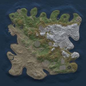 Thumbnail Rust Map: Procedural Map, Size: 3500, Seed: 1655191878, 16 Monuments