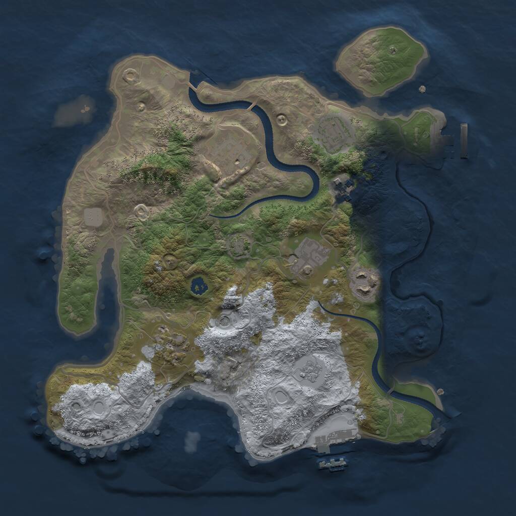 Rust Map: Procedural Map, Size: 3000, Seed: 1797249753, 12 Monuments