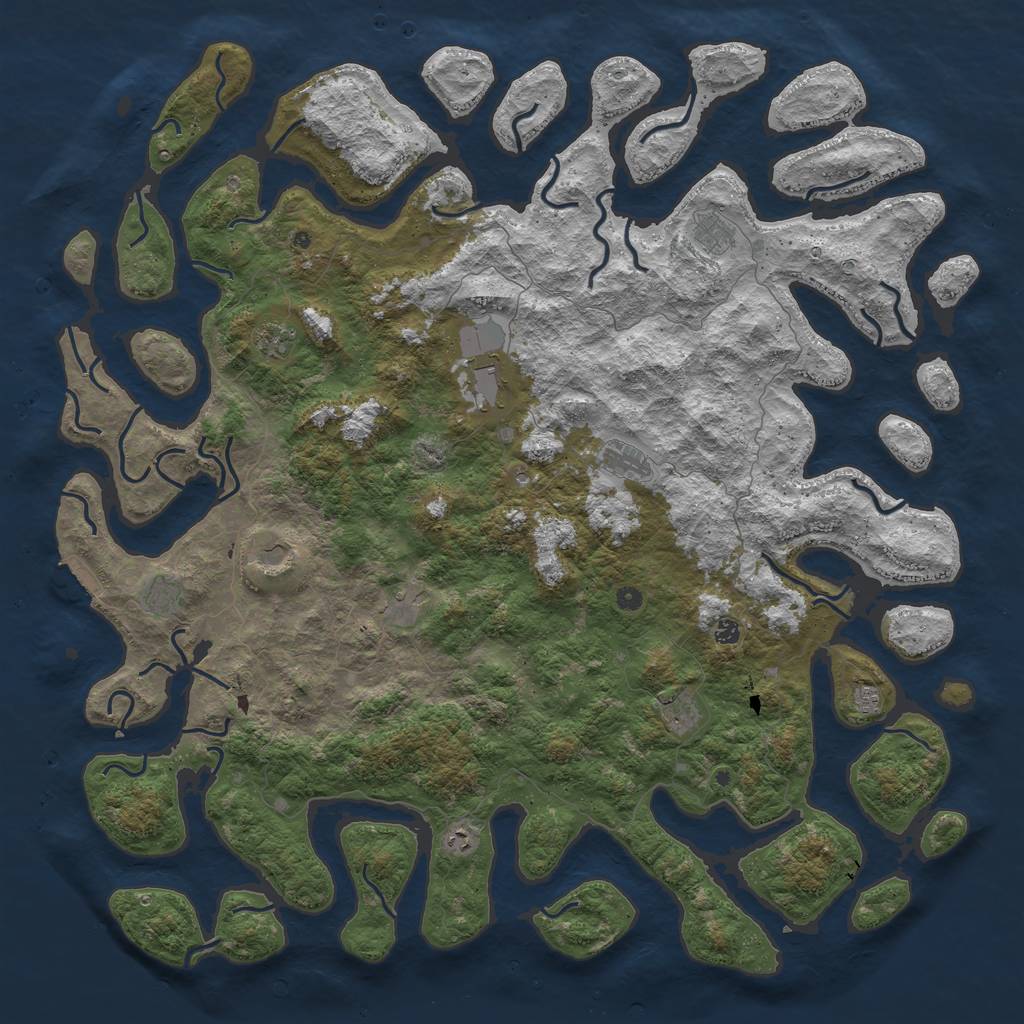 Rust Map: Procedural Map, Size: 6000, Seed: 39931336, 15 Monuments