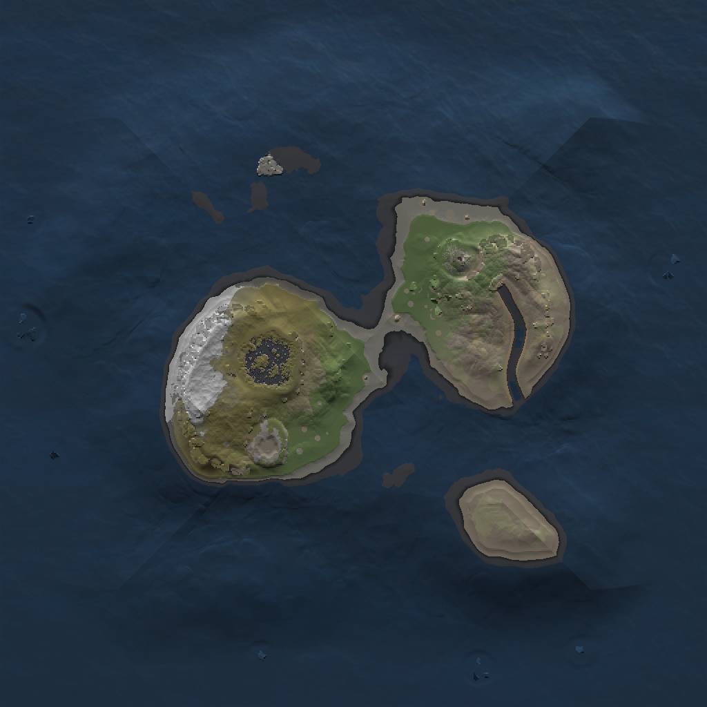 Rust Map: Procedural Map, Size: 1500, Seed: 2064476305, 2 Monuments