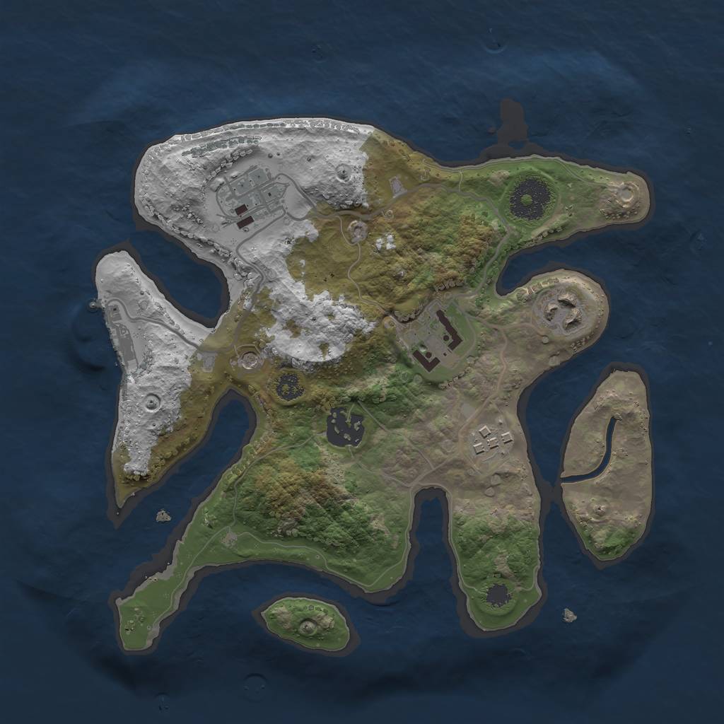 Rust Map: Procedural Map, Size: 2700, Seed: 85, 9 Monuments