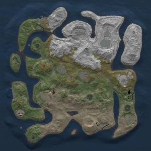 Thumbnail Rust Map: Procedural Map, Size: 4000, Seed: 1233792324, 16 Monuments