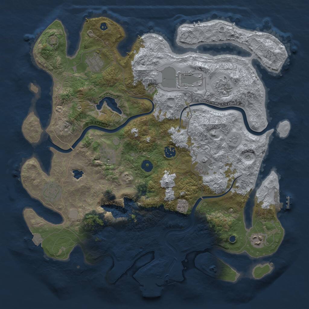 Rust Map: Procedural Map, Size: 4000, Seed: 68868, 15 Monuments