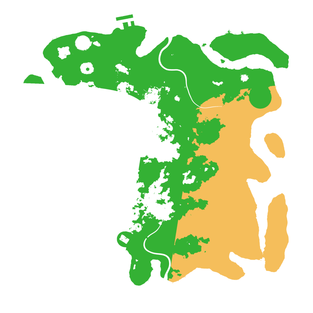 Biome Rust Map: Procedural Map, Size: 3700, Seed: 110530735