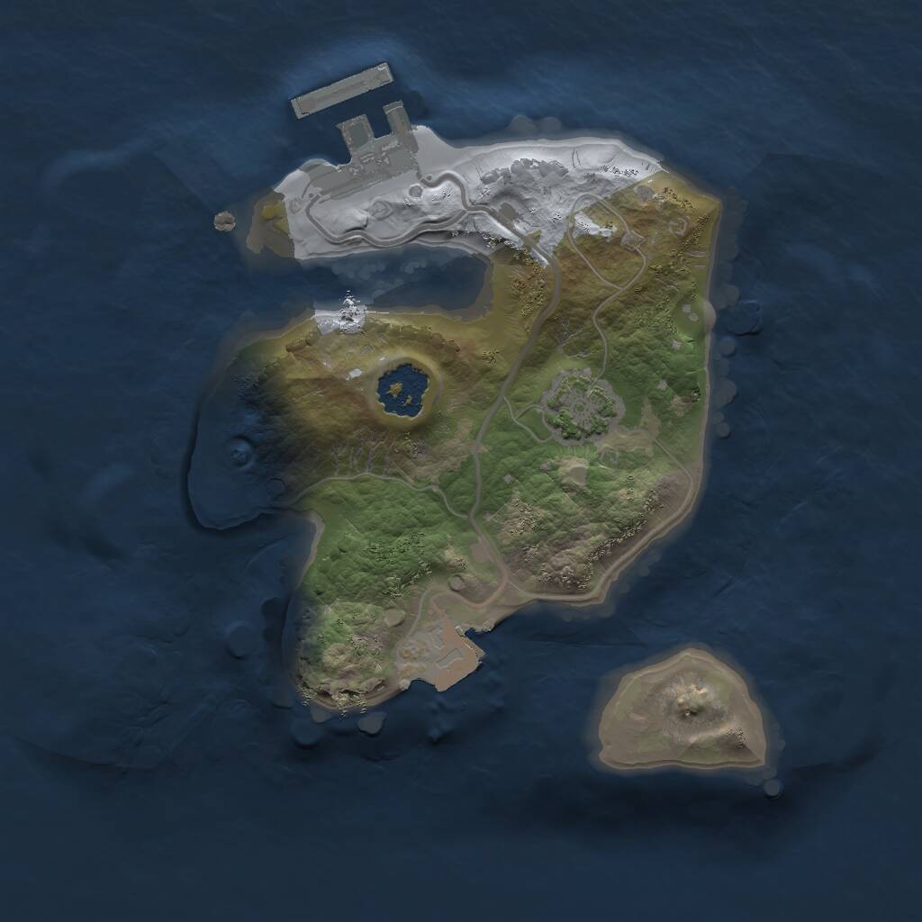 Rust Map: Procedural Map, Size: 1800, Seed: 677833653, 3 Monuments