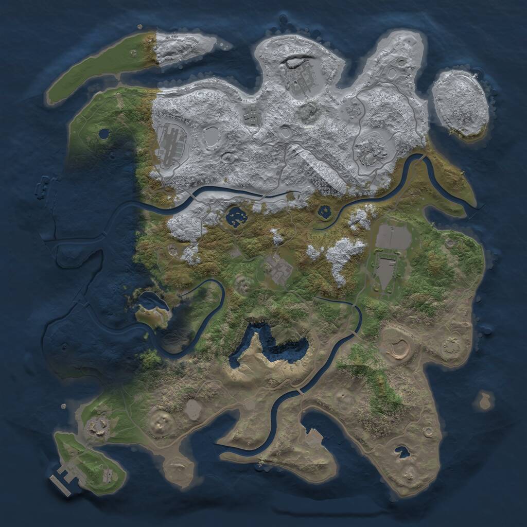 Rust Map: Procedural Map, Size: 4000, Seed: 2023617577, 15 Monuments