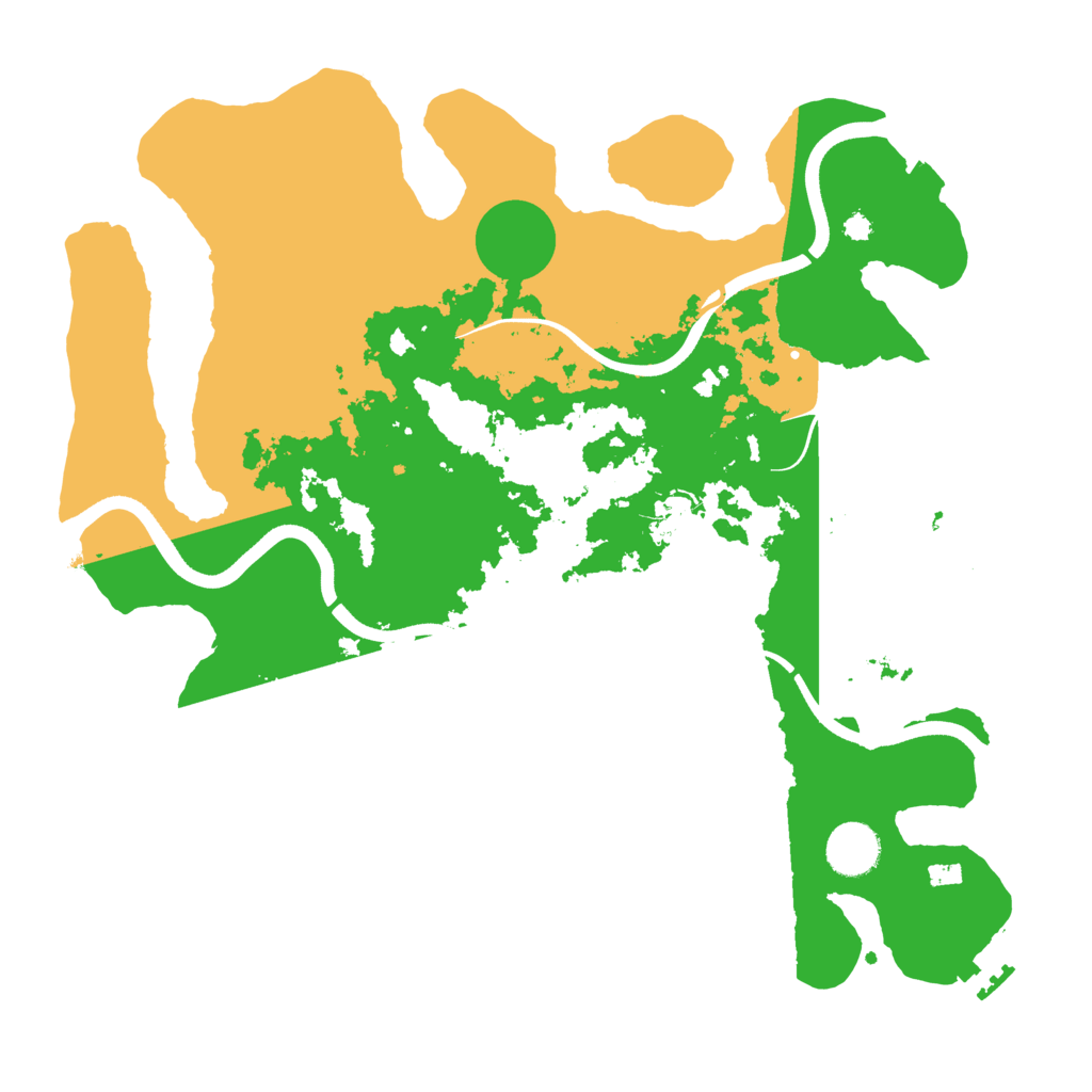 Biome Rust Map: Procedural Map, Size: 3600, Seed: 1185