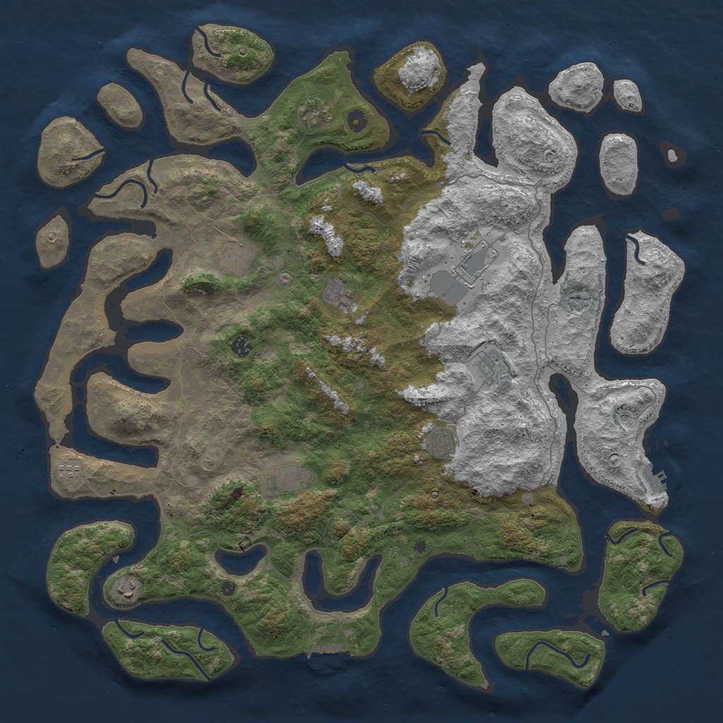 Rust Map: Procedural Map, Size: 5200, Seed: 20210707, 15 Monuments