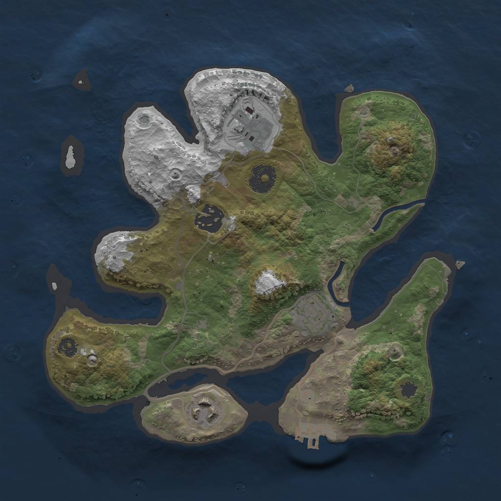 Rust Map: Procedural Map, Size: 2700, Seed: 475705252, 7 Monuments