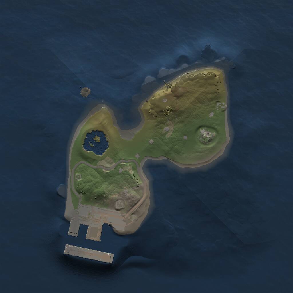 Rust Map: Procedural Map, Size: 1200, Seed: 5, 2 Monuments