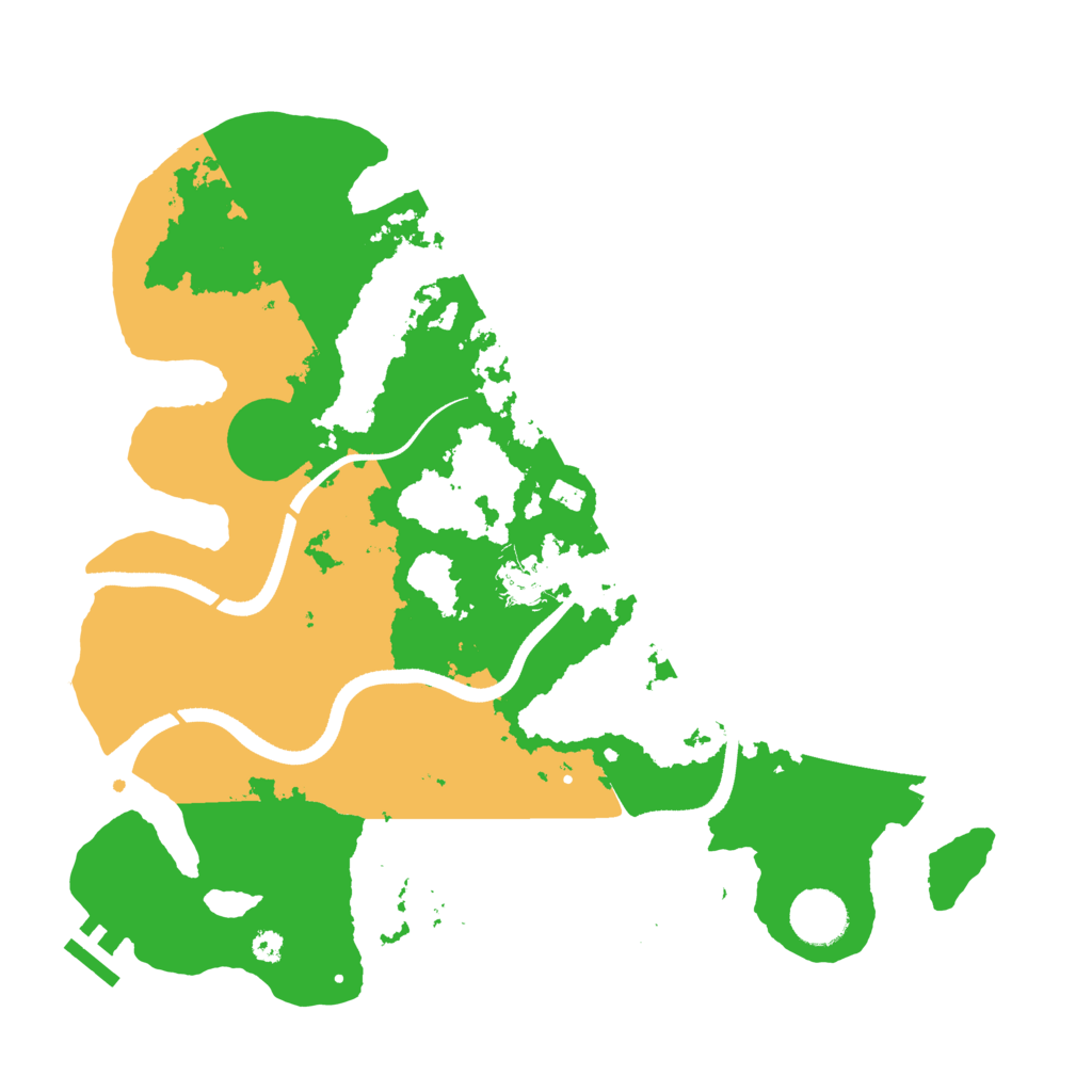 Biome Rust Map: Procedural Map, Size: 3500, Seed: 453635