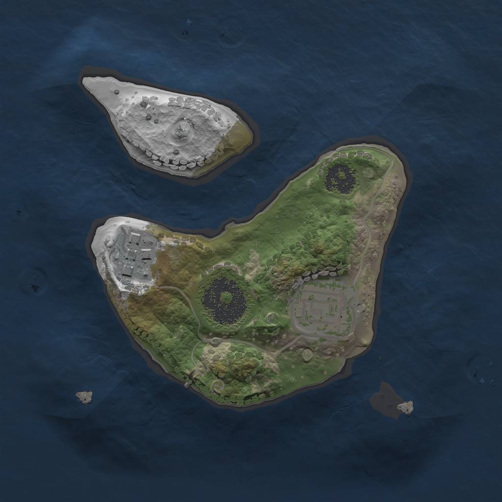 Rust Map: Procedural Map, Size: 1700, Seed: 17, 4 Monuments