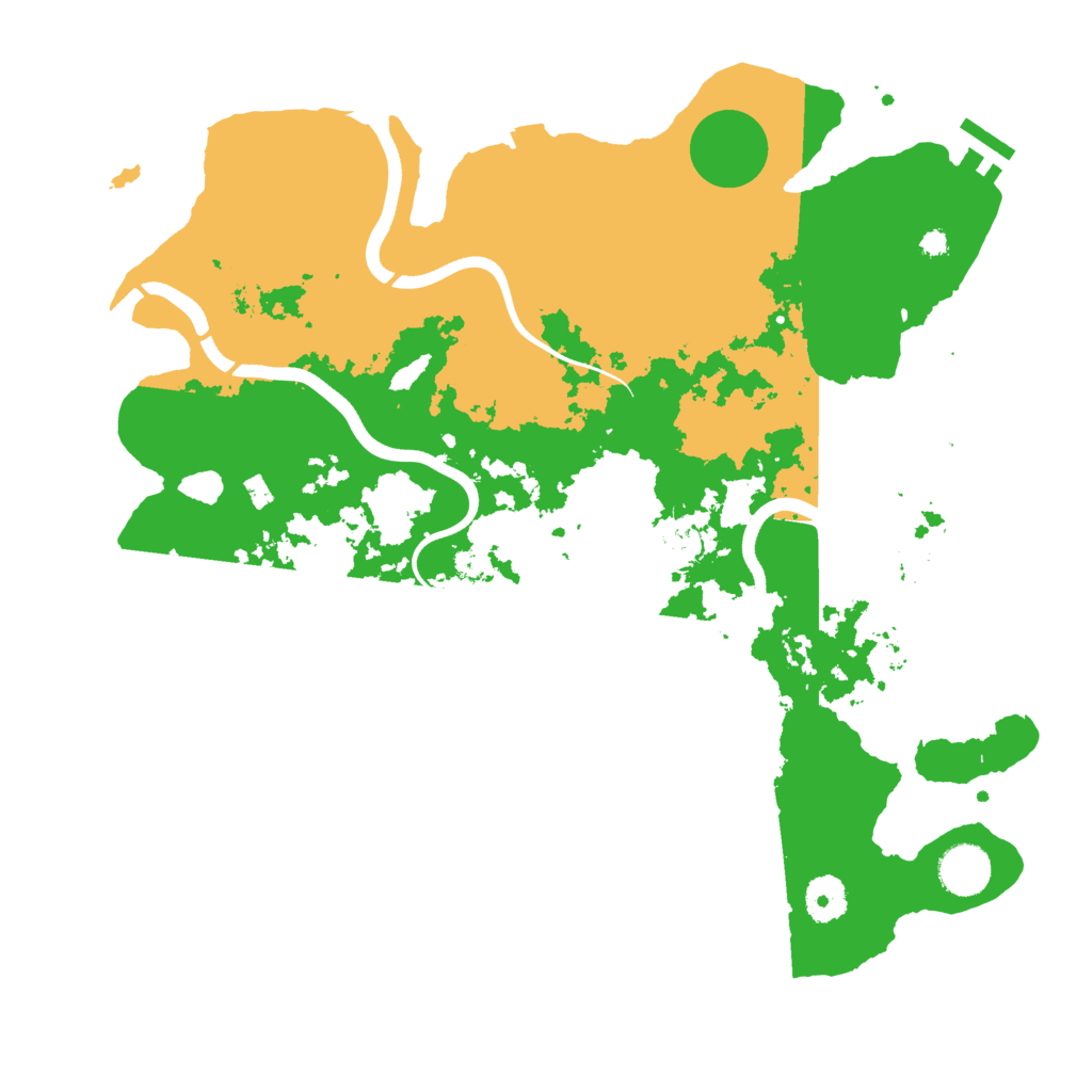 Biome Rust Map: Procedural Map, Size: 3700, Seed: 12122