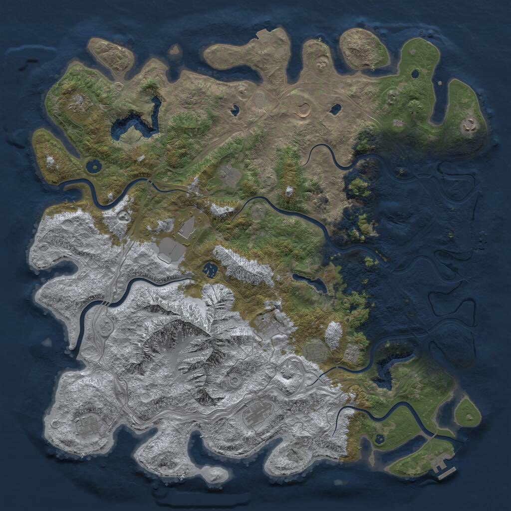 Rust Map: Procedural Map, Size: 5200, Seed: 20210708, 17 Monuments