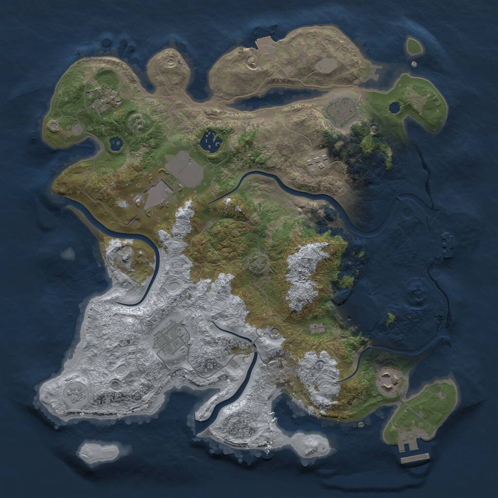 Rust Map: Procedural Map, Size: 3500, Seed: 20210708, 14 Monuments