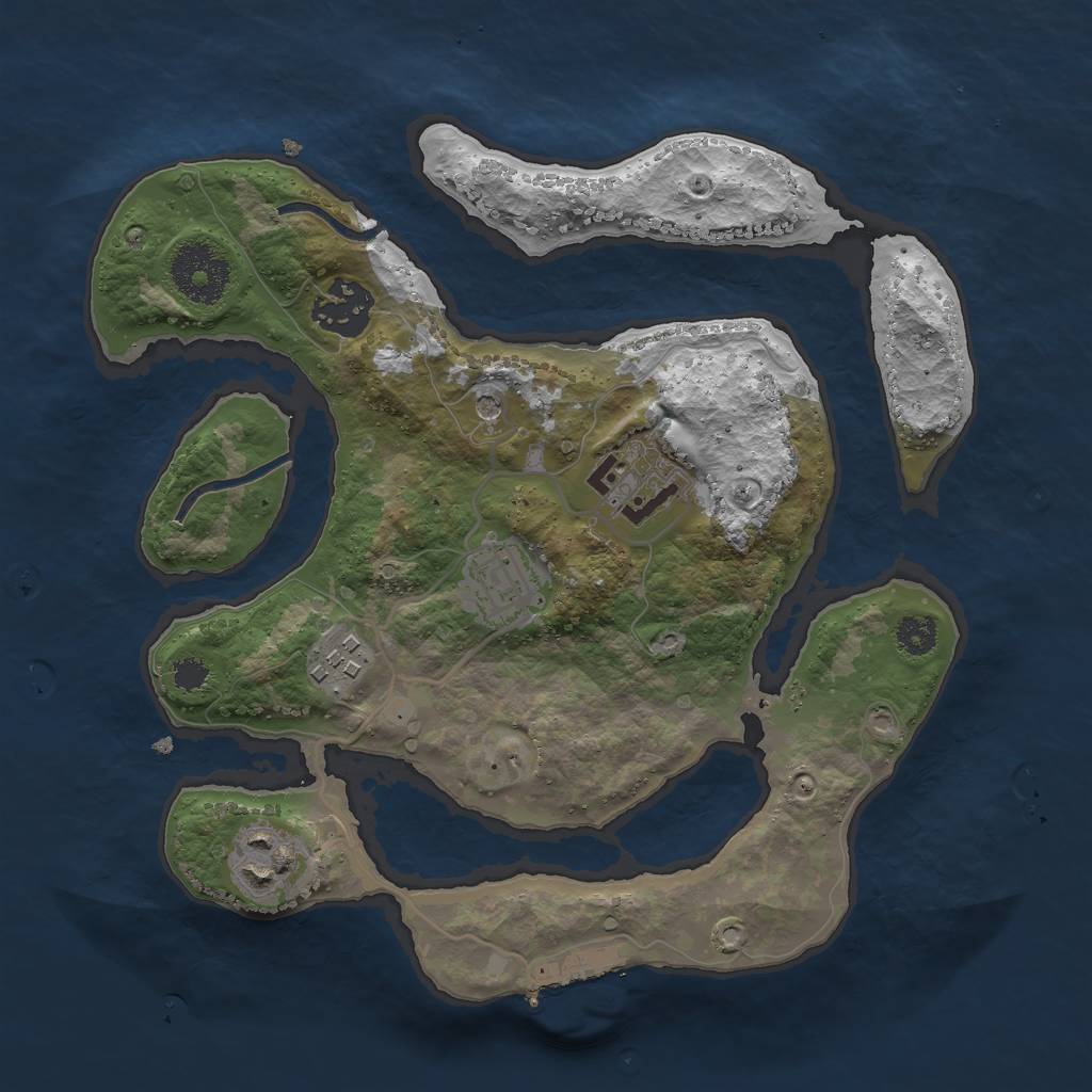 Rust Map: Procedural Map, Size: 2800, Seed: 498, 9 Monuments