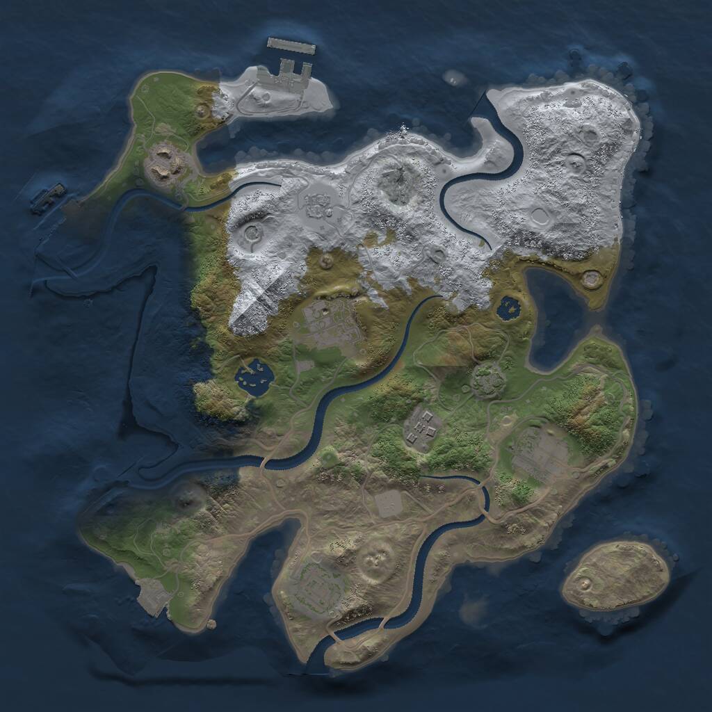 Rust Map: Procedural Map, Size: 3000, Seed: 340, 12 Monuments