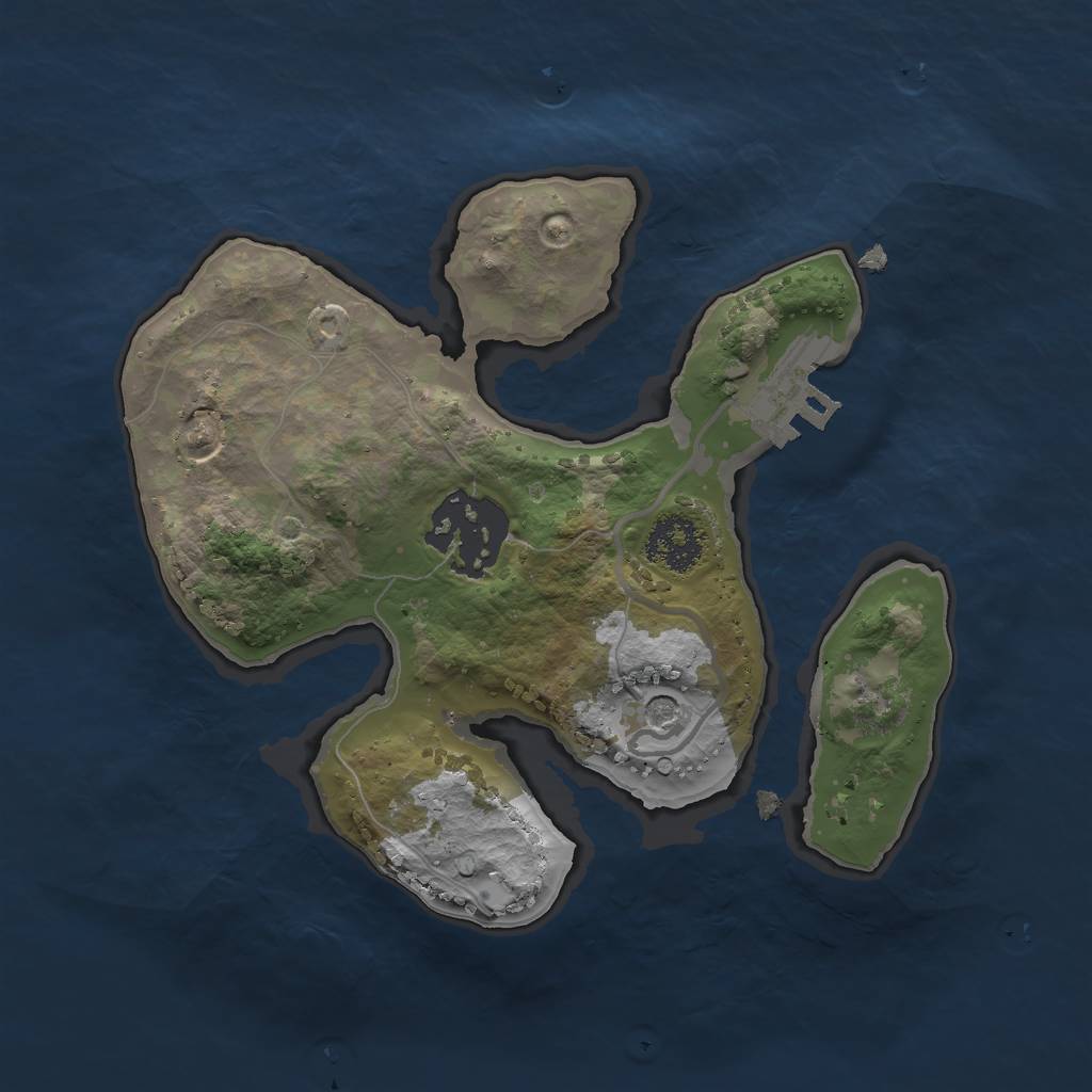 Rust Map: Procedural Map, Size: 2000, Seed: 457781790, 5 Monuments