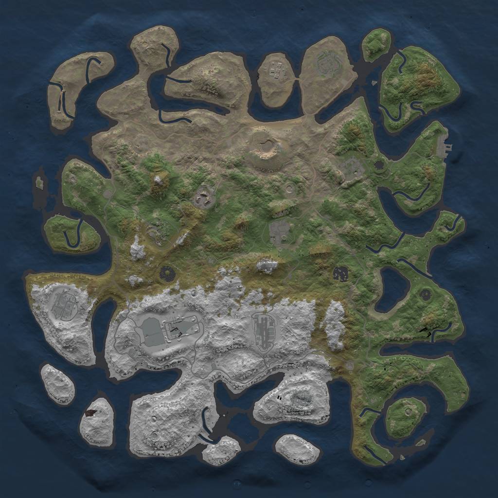 Rust Map: Procedural Map, Size: 4650, Seed: 707, 15 Monuments