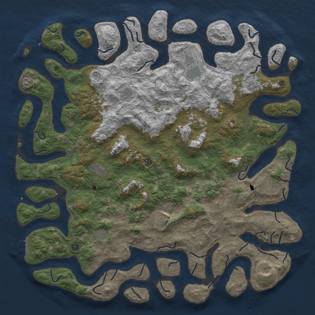 Rust Map: Procedural Map, Size: 6000, Seed: 1714201897, 15 Monuments