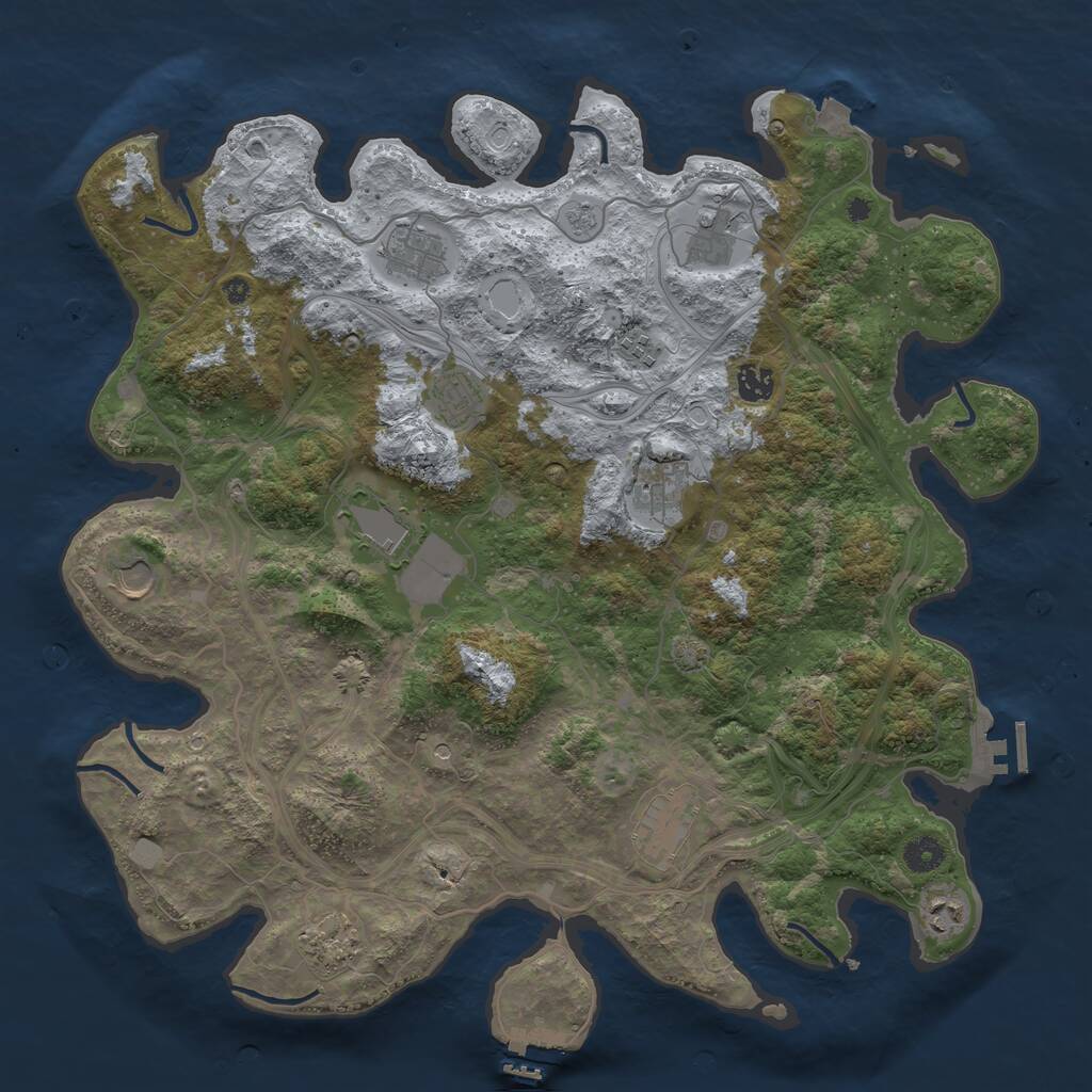 Rust Map: Procedural Map, Size: 4250, Seed: 345349200, 17 Monuments