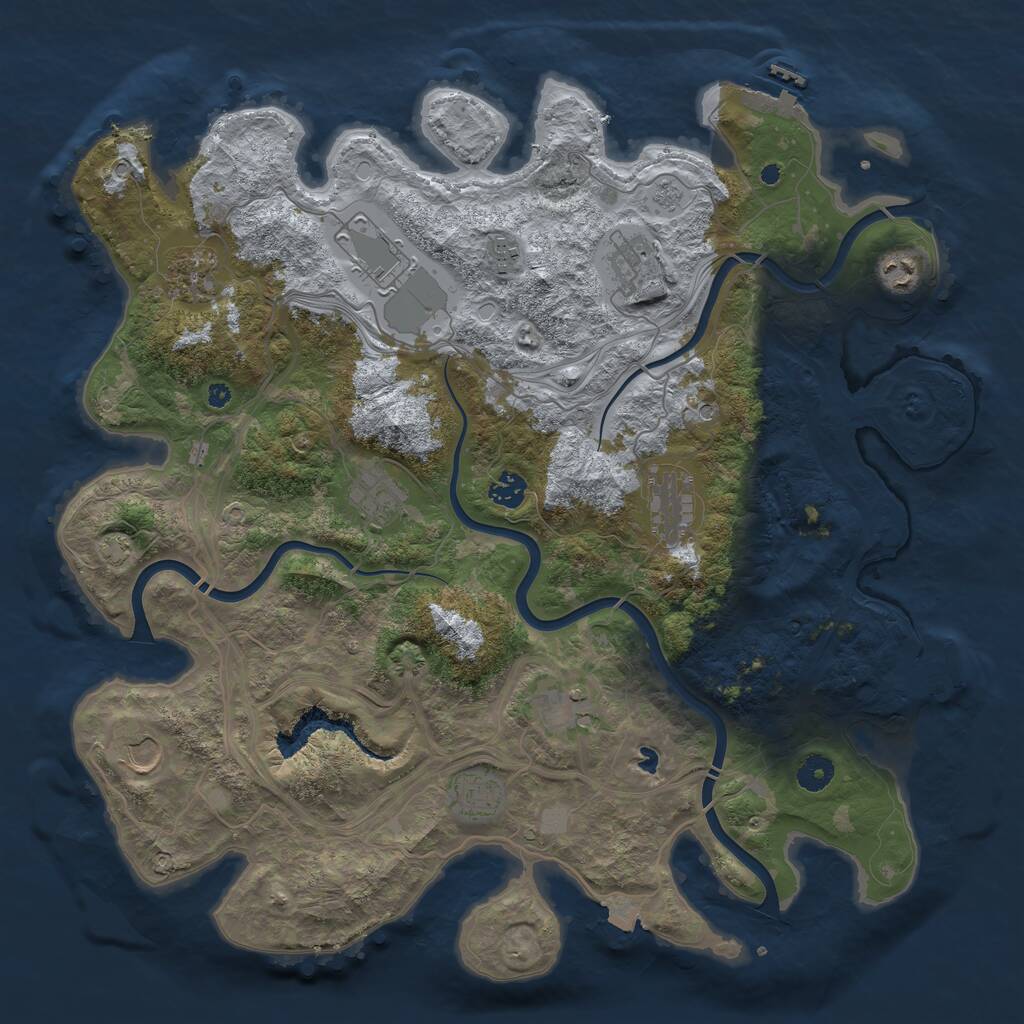 Rust Map: Procedural Map, Size: 4250, Seed: 345349200, 17 Monuments