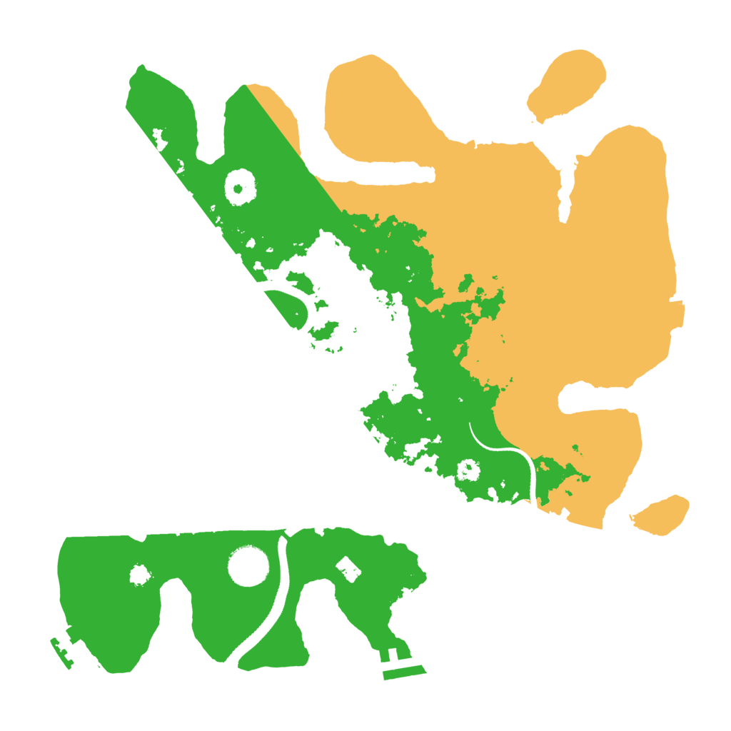 Biome Rust Map: Procedural Map, Size: 3200, Seed: 43656