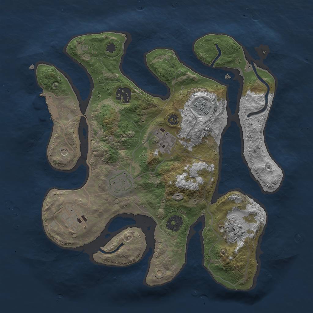 Rust Map: Procedural Map, Size: 2900, Seed: 420, 10 Monuments