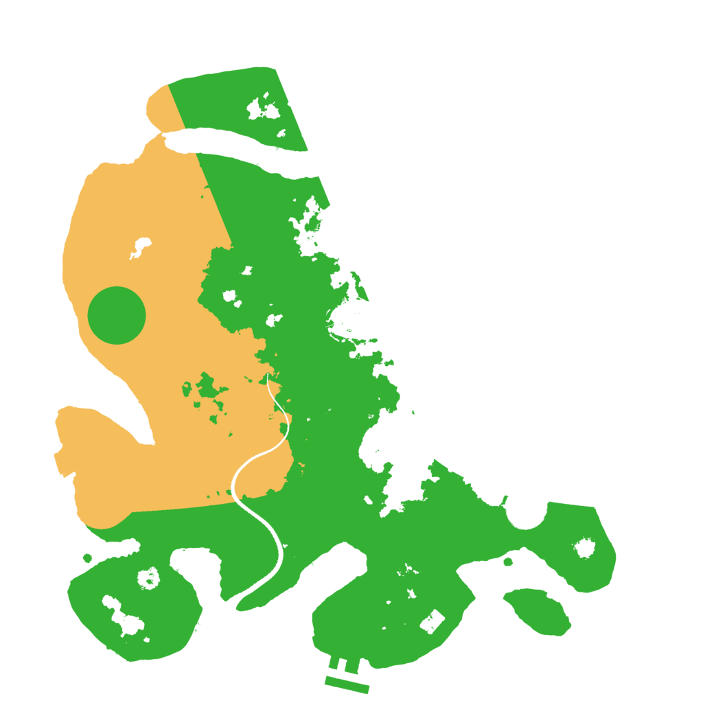 Biome Rust Map: Procedural Map, Size: 3200, Seed: 79522