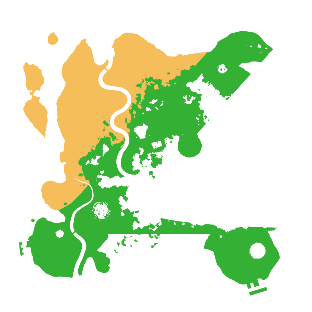 Biome Rust Map: Procedural Map, Size: 3500, Seed: 2581