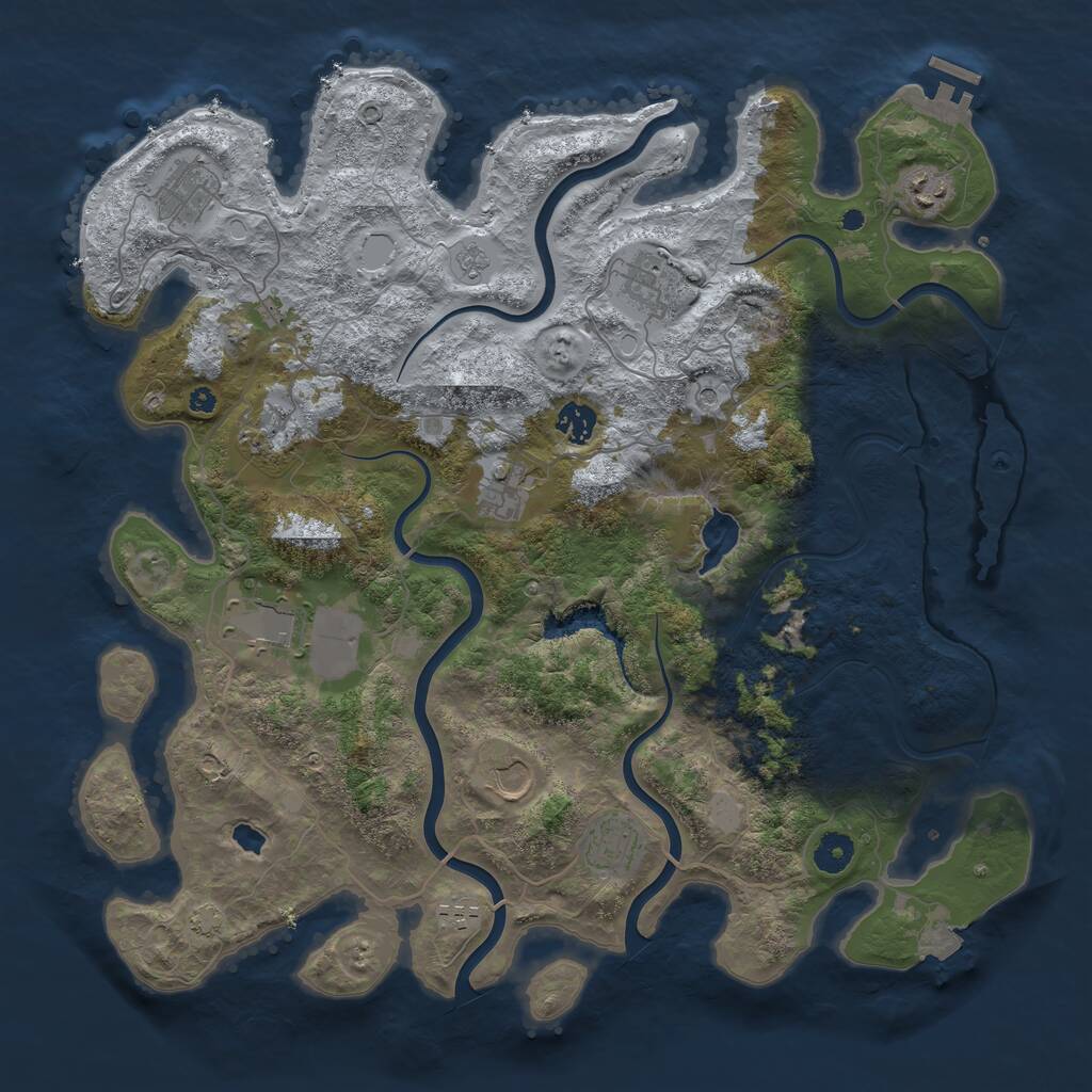 Rust Map: Procedural Map, Size: 4100, Seed: 50300, 15 Monuments