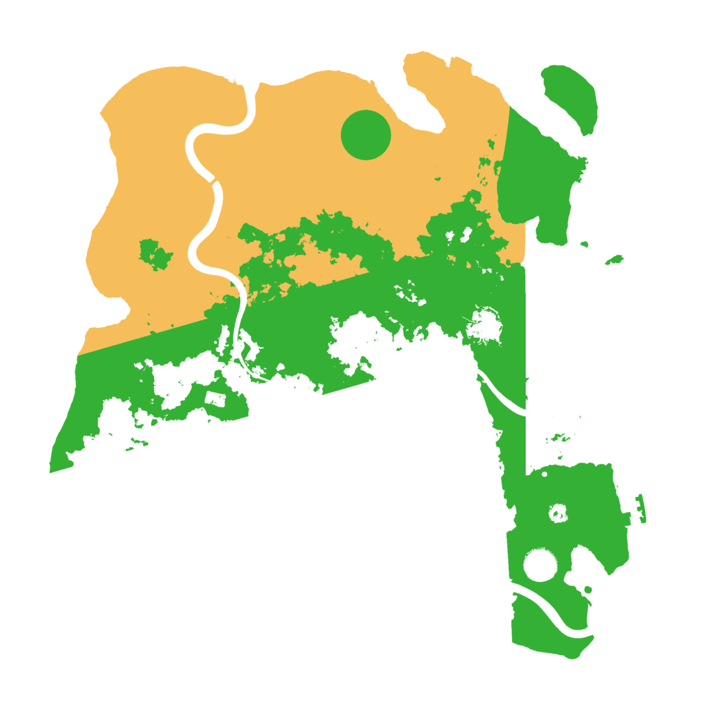 Biome Rust Map: Procedural Map, Size: 3700, Seed: 412637108