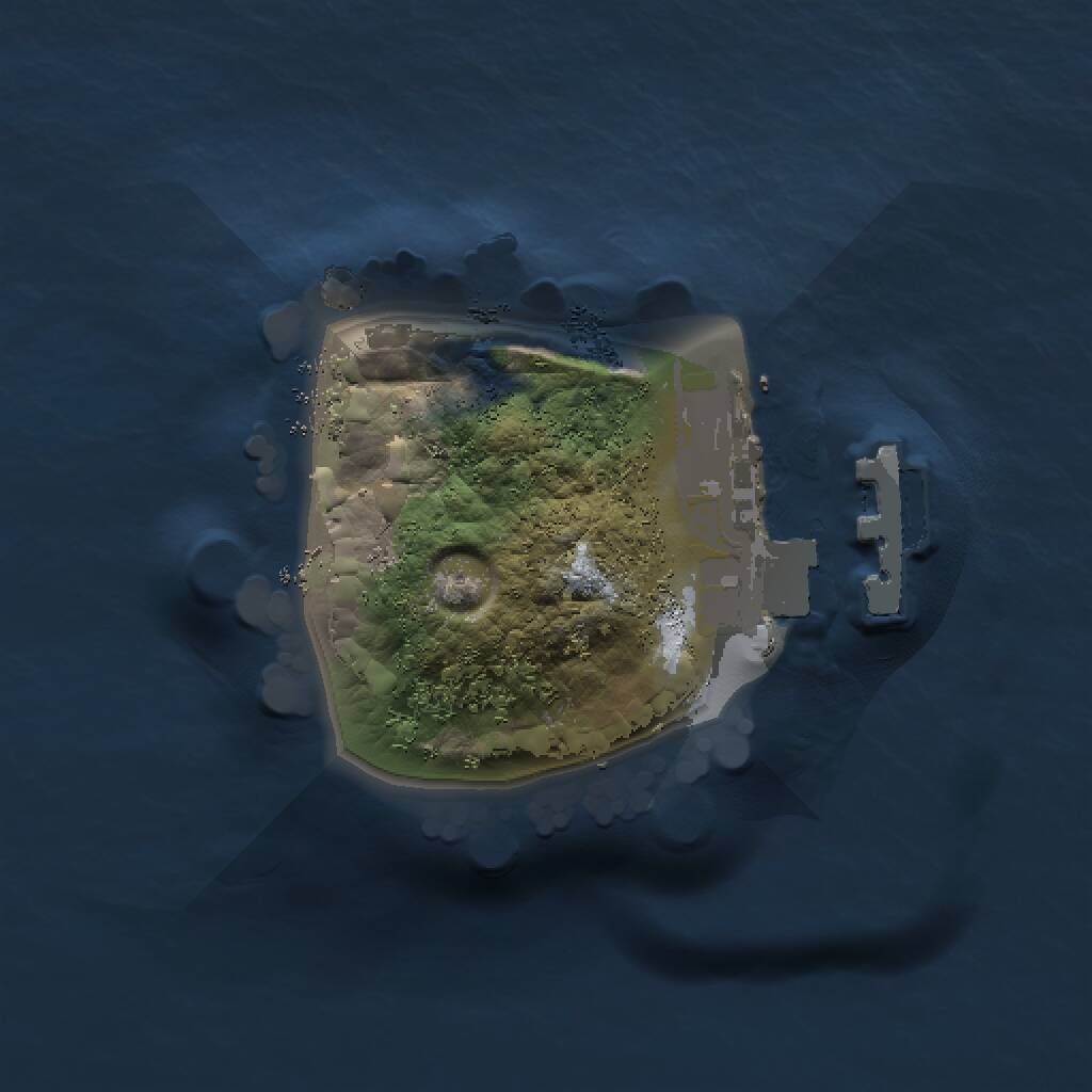 Rust Map: Procedural Map, Size: 1000, Seed: 1544207427, 2 Monuments