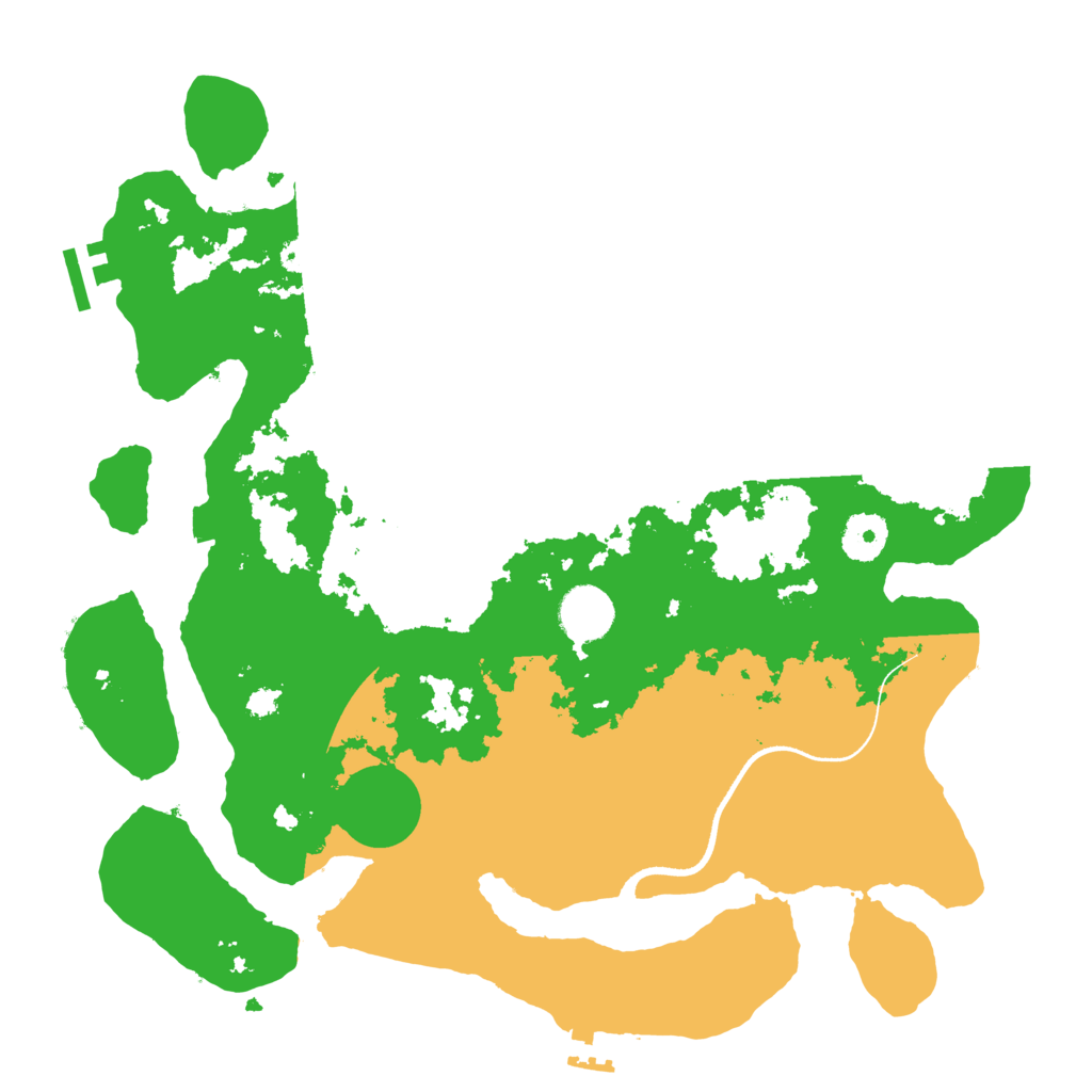 Biome Rust Map: Procedural Map, Size: 3500, Seed: 9432
