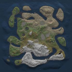 Thumbnail Rust Map: Procedural Map, Size: 3500, Seed: 123457, 12 Monuments