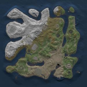 Thumbnail Rust Map: Procedural Map, Size: 3500, Seed: 259, 14 Monuments