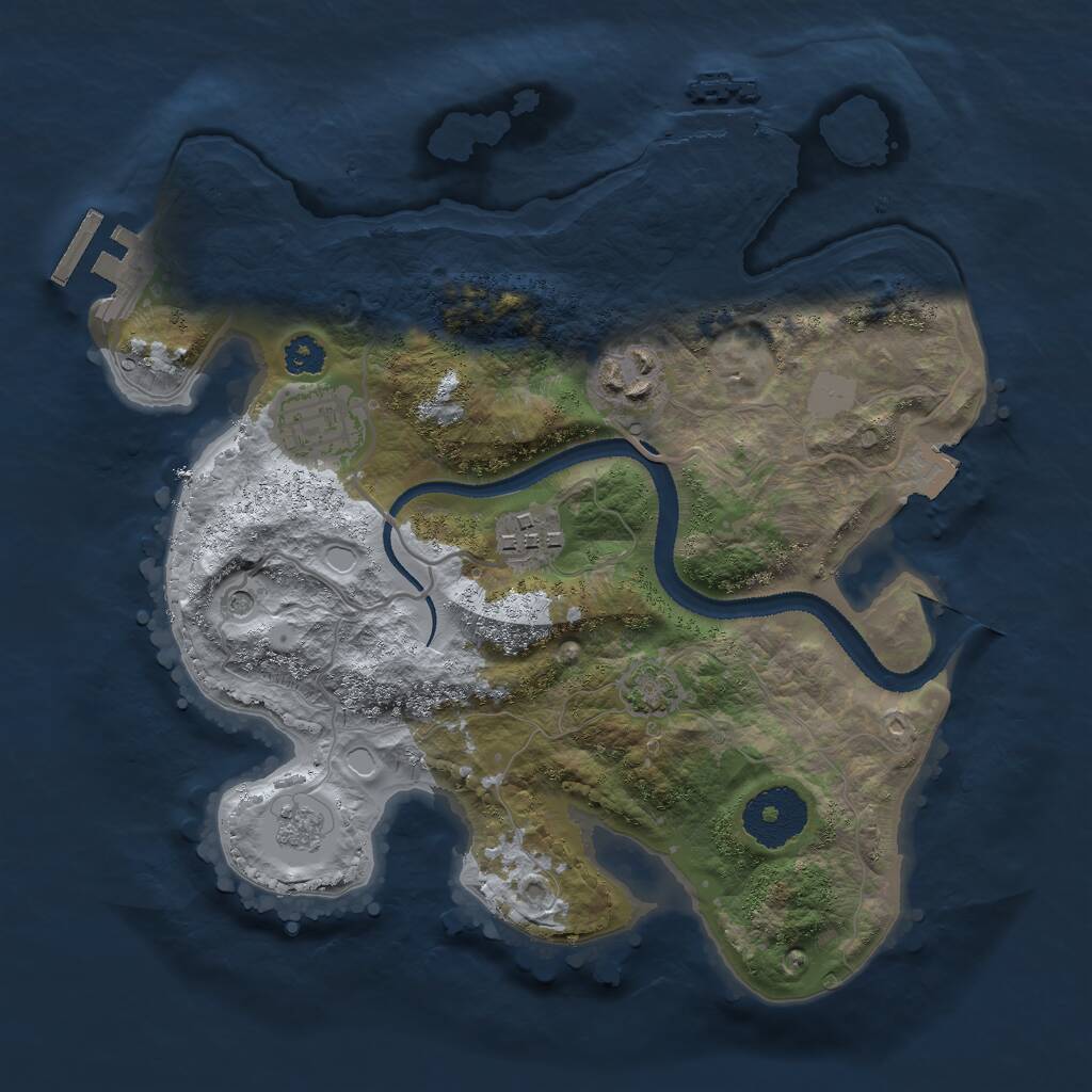 Rust Map: Procedural Map, Size: 2700, Seed: 784745, 9 Monuments