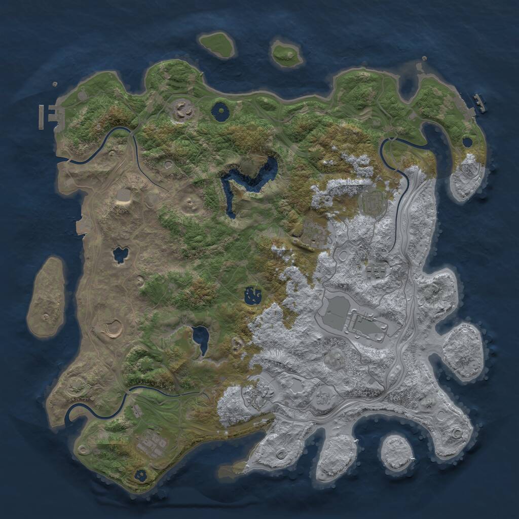 Rust Map: Procedural Map, Size: 4250, Seed: 533143, 15 Monuments