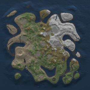 Thumbnail Rust Map: Procedural Map, Size: 3750, Seed: 334051037, 13 Monuments