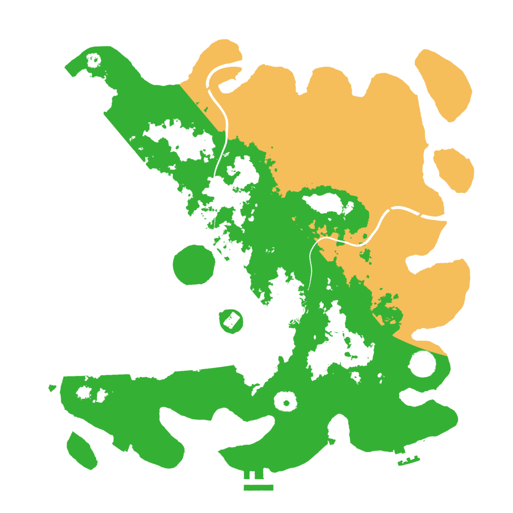 Biome Rust Map: Procedural Map, Size: 3500, Seed: 5451235