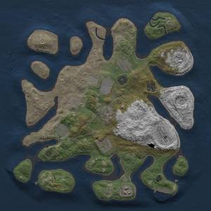 Thumbnail Rust Map: Procedural Map, Size: 3500, Seed: 393362381, 13 Monuments