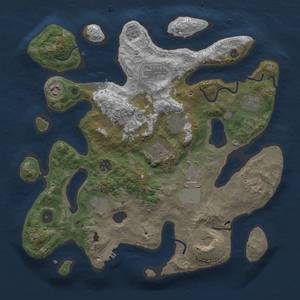 Thumbnail Rust Map: Procedural Map, Size: 3700, Seed: 1097907280, 16 Monuments