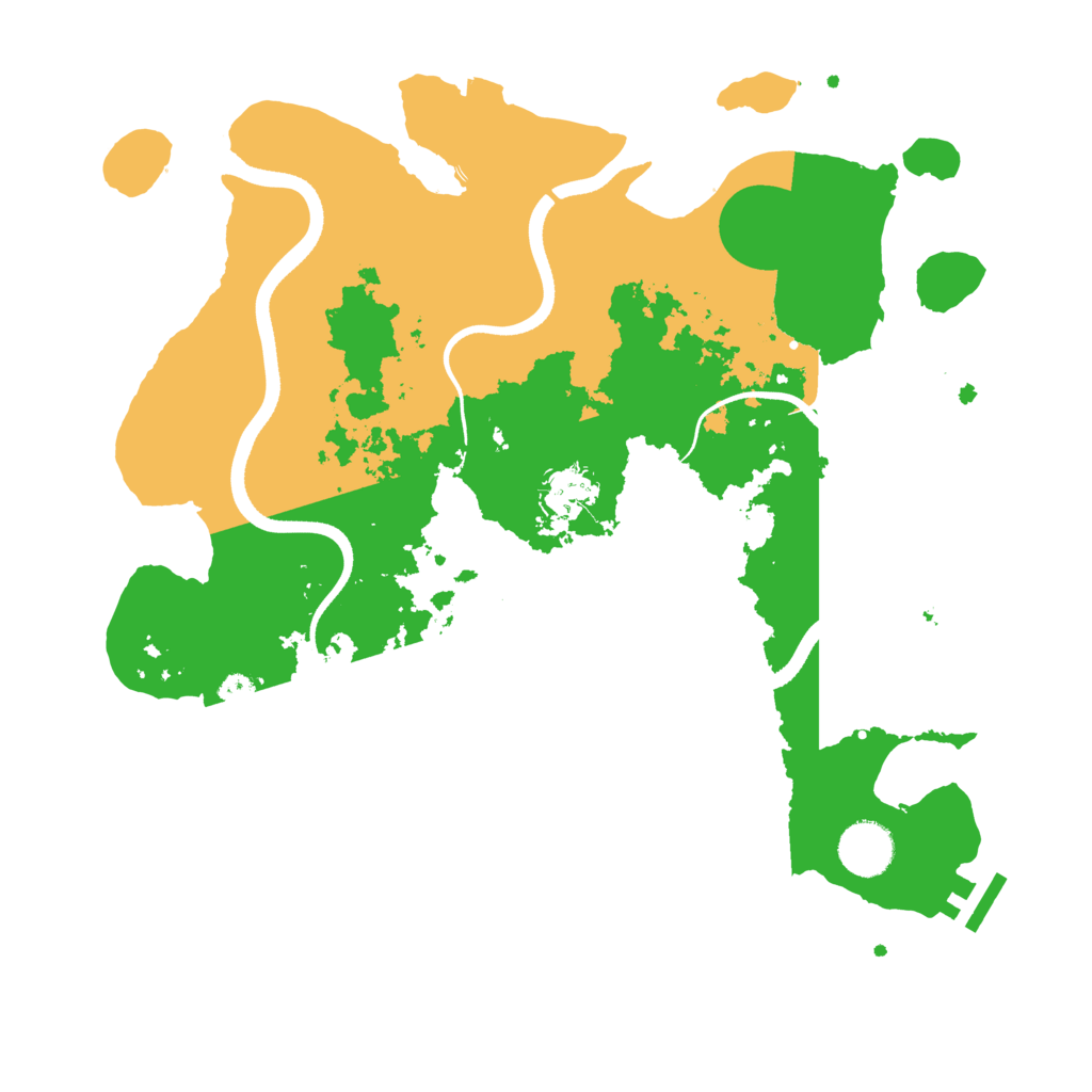 Biome Rust Map: Procedural Map, Size: 3500, Seed: 1423