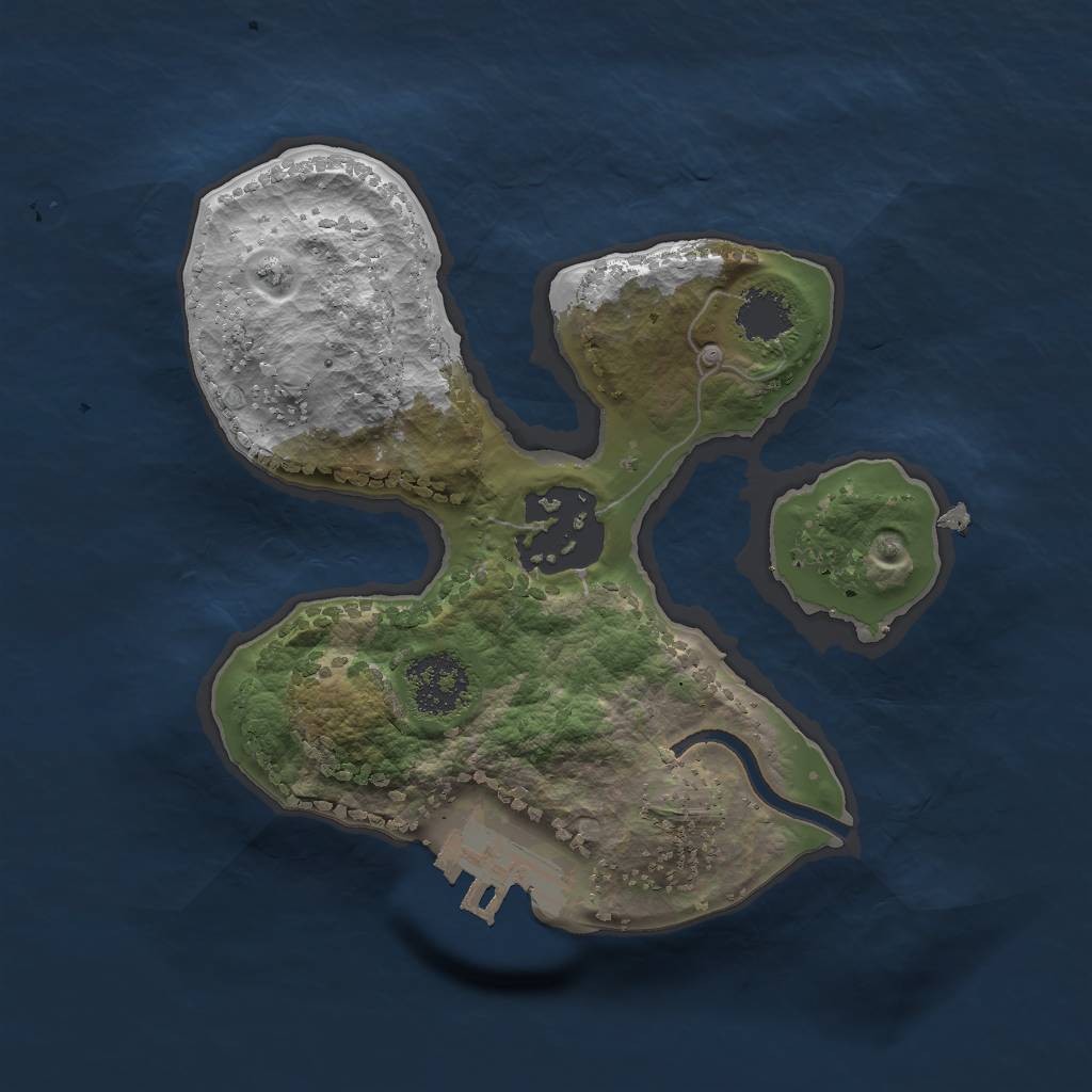 Rust Map: Procedural Map, Size: 1800, Seed: 19960606, 4 Monuments