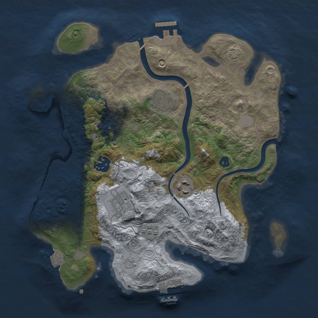 Rust Map: Procedural Map, Size: 3000, Seed: 114500582, 10 Monuments