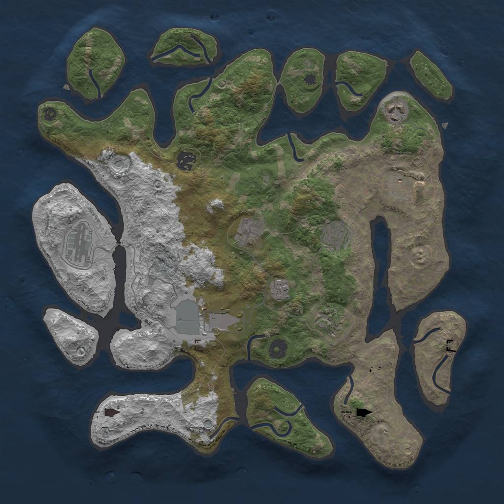 Rust Map: Procedural Map, Size: 3875, Seed: 787, 12 Monuments