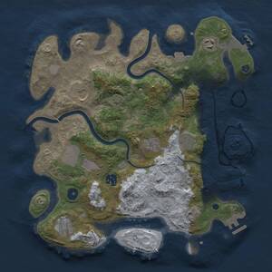 Thumbnail Rust Map: Procedural Map, Size: 3500, Seed: 64978, 14 Monuments