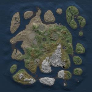 Thumbnail Rust Map: Procedural Map, Size: 3500, Seed: 64978, 11 Monuments