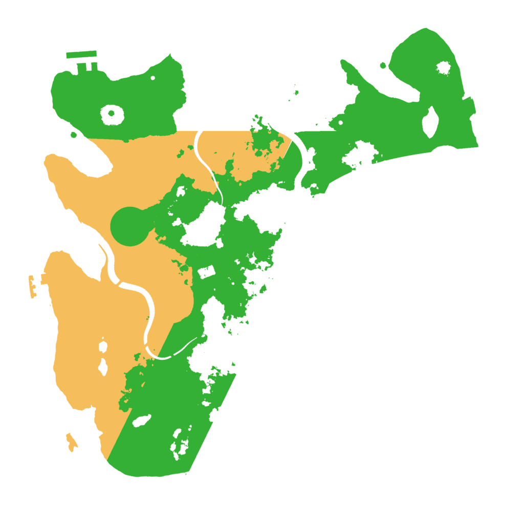 Biome Rust Map: Procedural Map, Size: 3500, Seed: 33445566